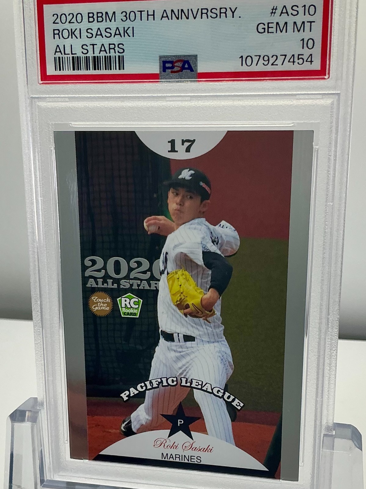 ROKI SASAKI 2020BBM 30TH ANNIVERSARY ALL STARS #AS10 PSA10!ROOKIE CARD!LOWPOP!