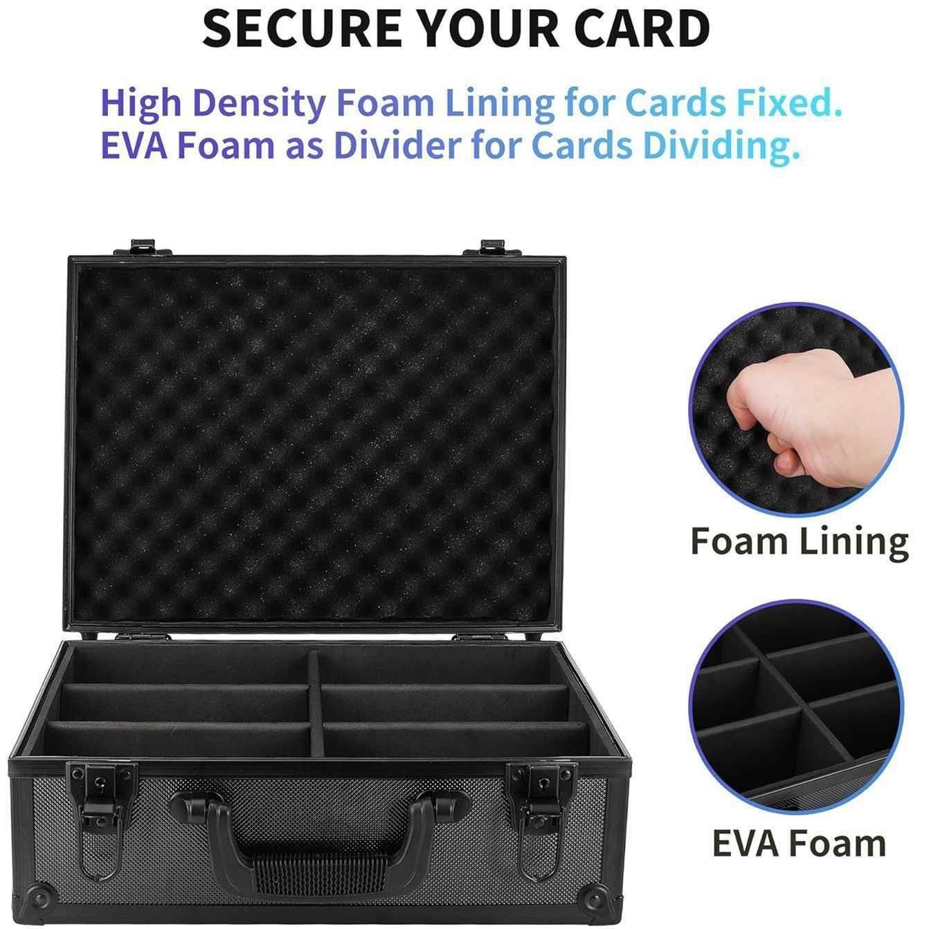 6 Slot Graded Card Case Storage Box for 3″x4″ Toploaders Magnetic Card Holders