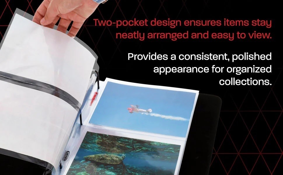 10 BCW 2 Pocket Pages For 5×7 Photos / Cards / Currency Note Archival Safe Sheet