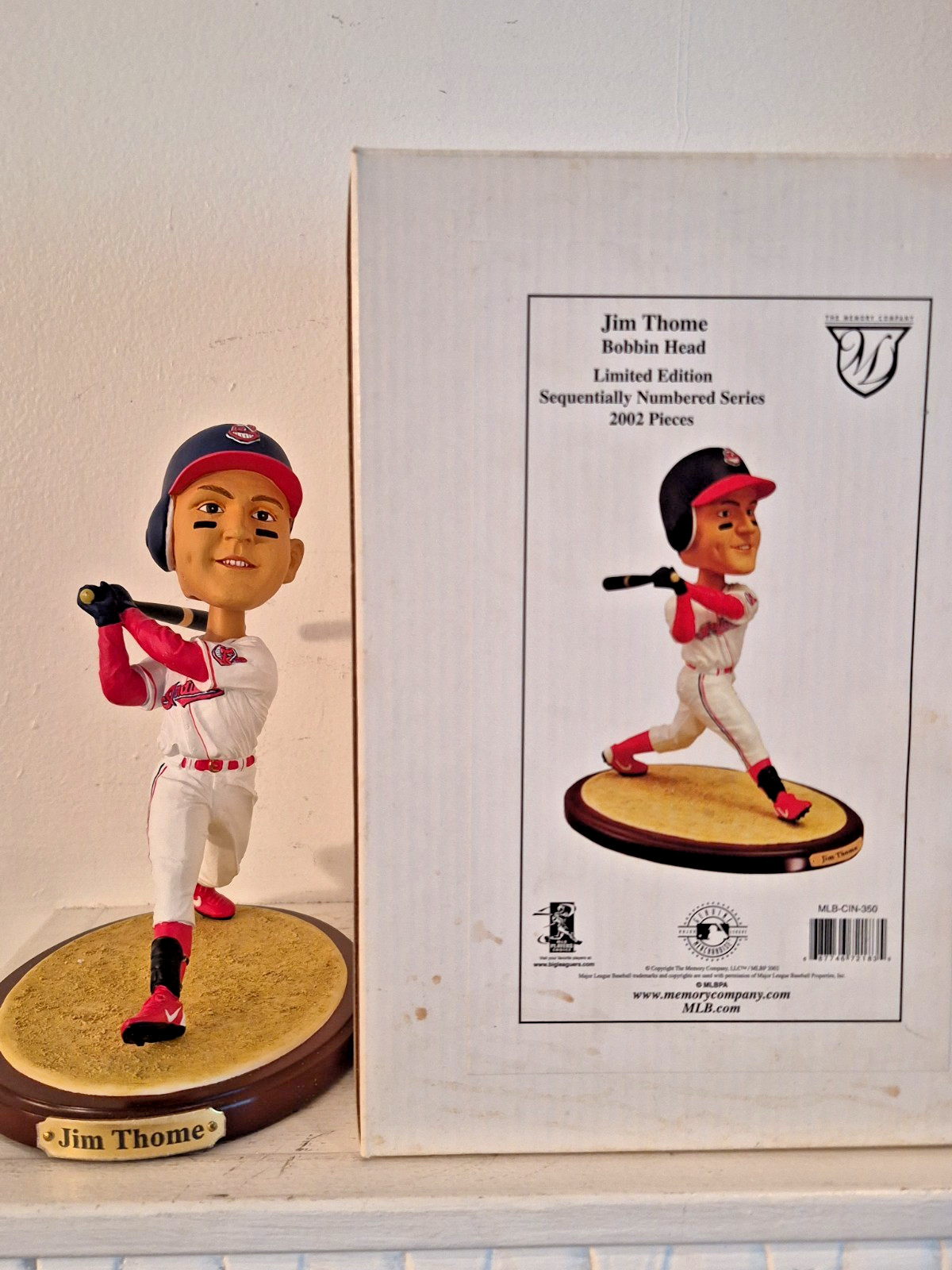 Jim Thome Cleveland Indians 2002 Memory Company Limited Edition Bobbin Head NEW