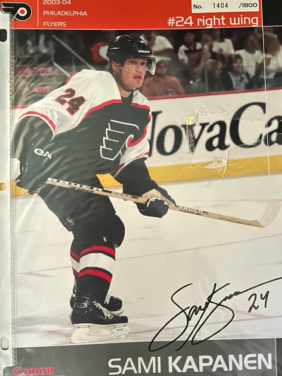 Philadelphia Flyers Eric Lindros Puck, Wall Calendar, Autographs Desjardins..