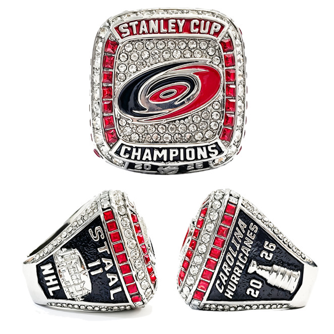 2PCS Carolina Hurricanes 2026 Stanley Cup Championship Ring &Trophy Set W Box