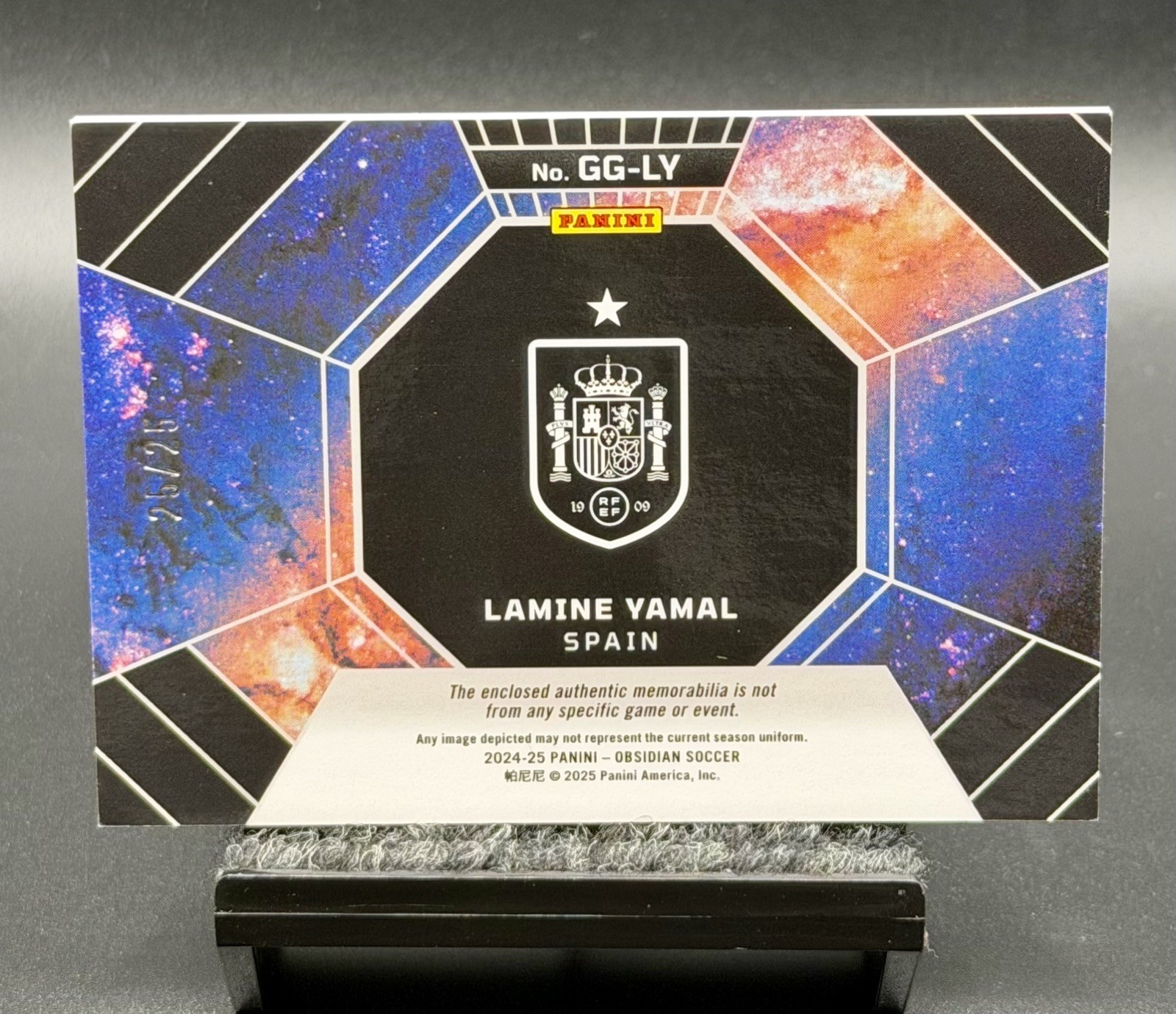 2024-25 Obsidian Lamine Yamal 🇪🇸 ⚽️Galaxy Gear Taiga MEM,SSP#/25,VERY RARE🔥