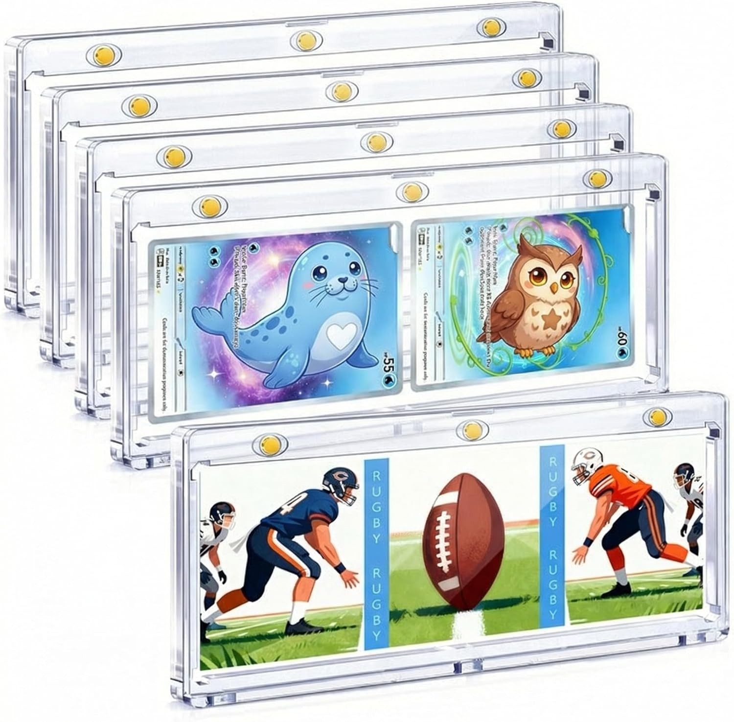 187mm Horizontal Booklet 175PT One Touch Magnetic Trading Card Holder Protector