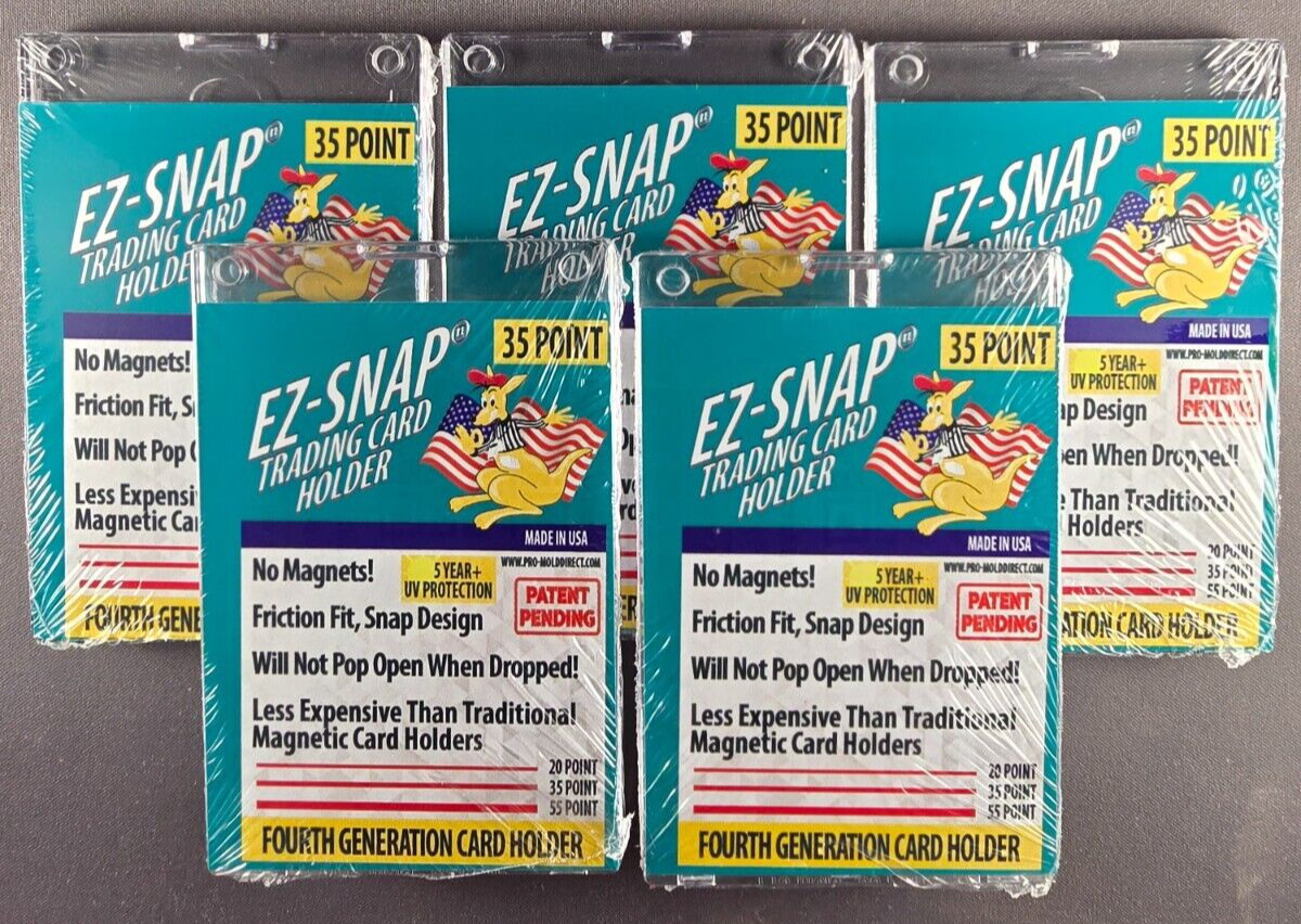 5x Pro-Mold 35pt 4th Gen EZ-SNAP Card Holders (No Penny Sleeve) CH35 5 Year UV