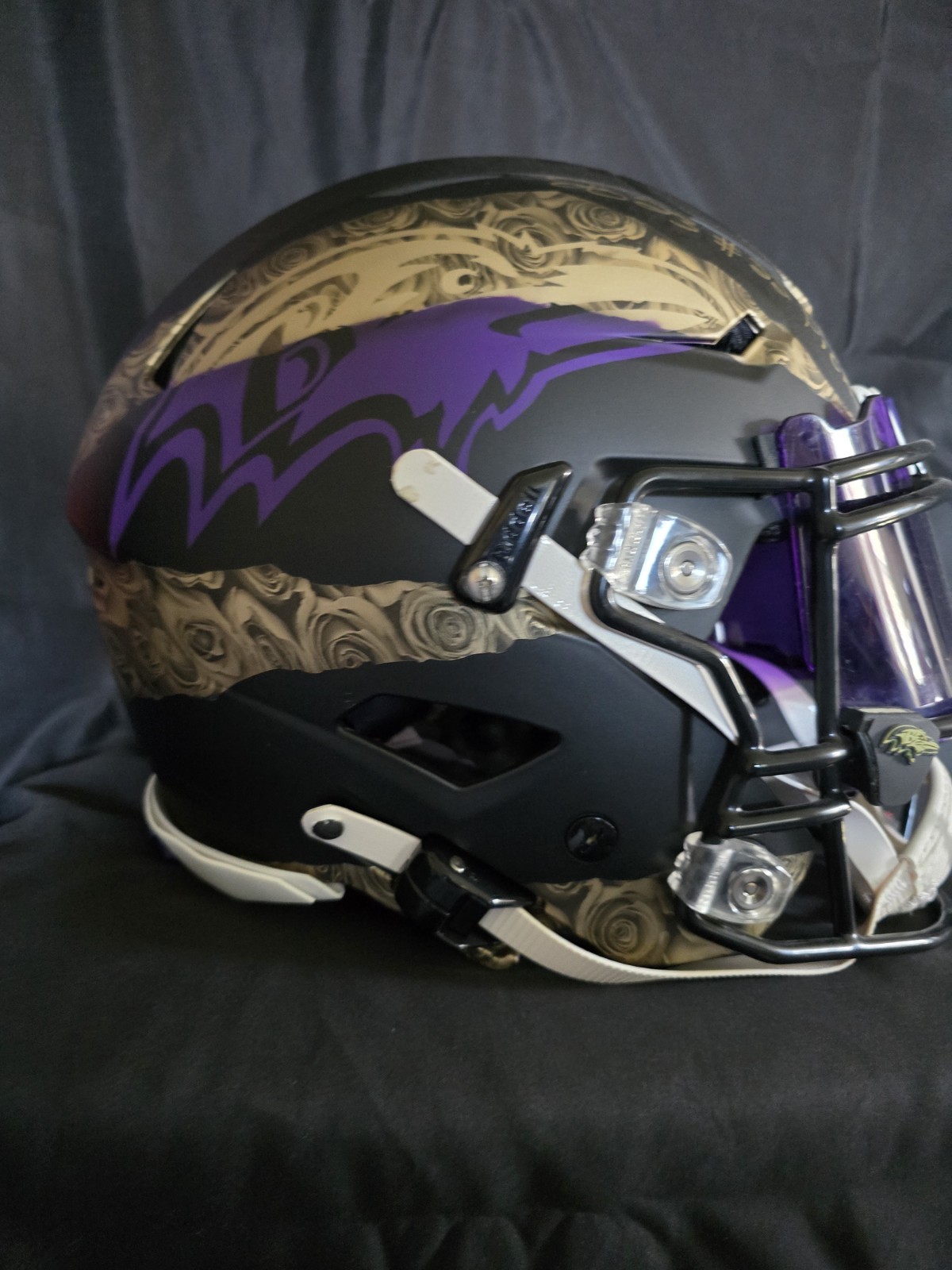 Zay Flowers Signed Ravens Eclipse SpeedFlex Helmet #22 Pick Beckett COA Auto