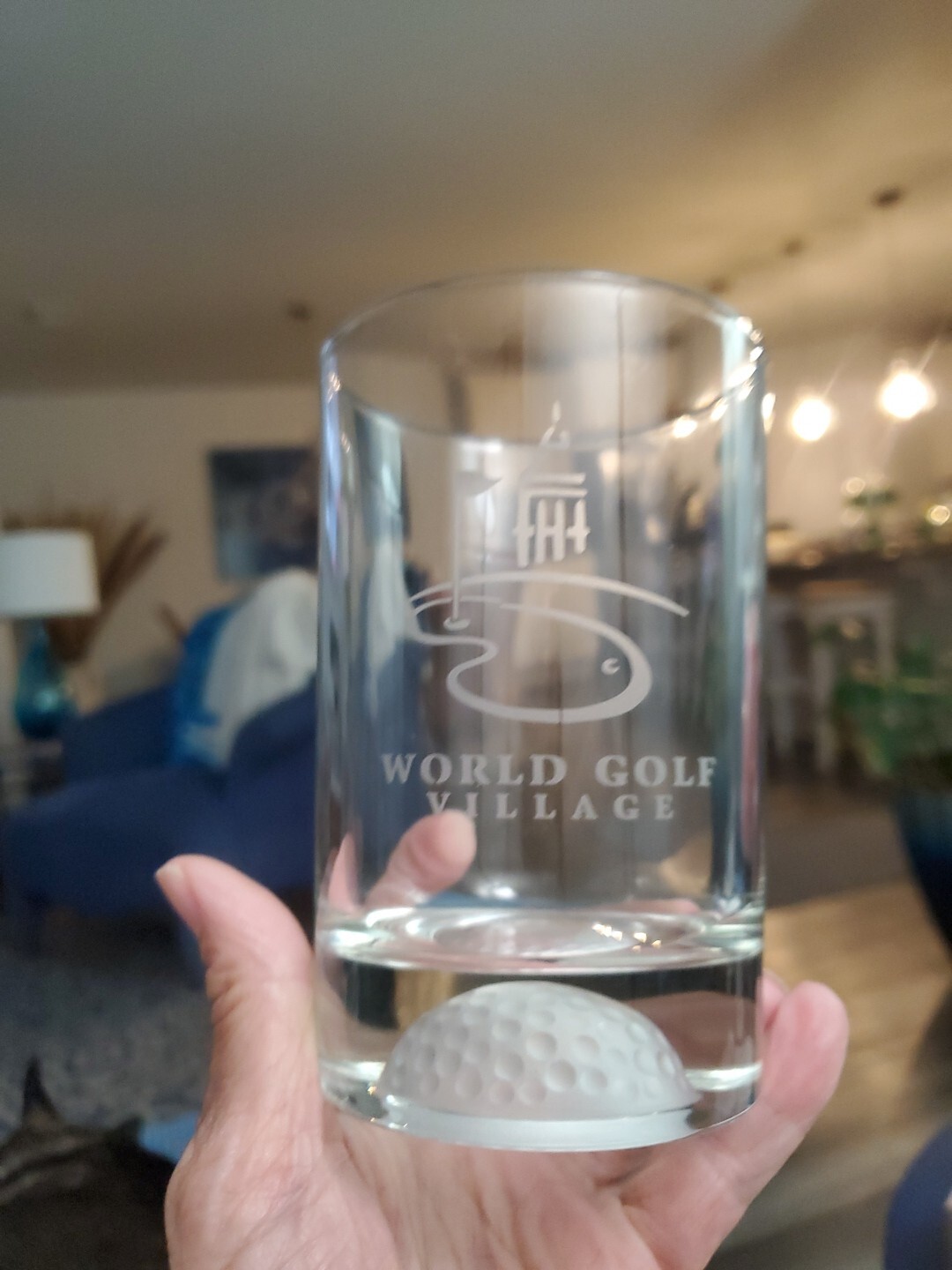 4x World Golf Village Bar Drink 3D Golf Ball Base Etched