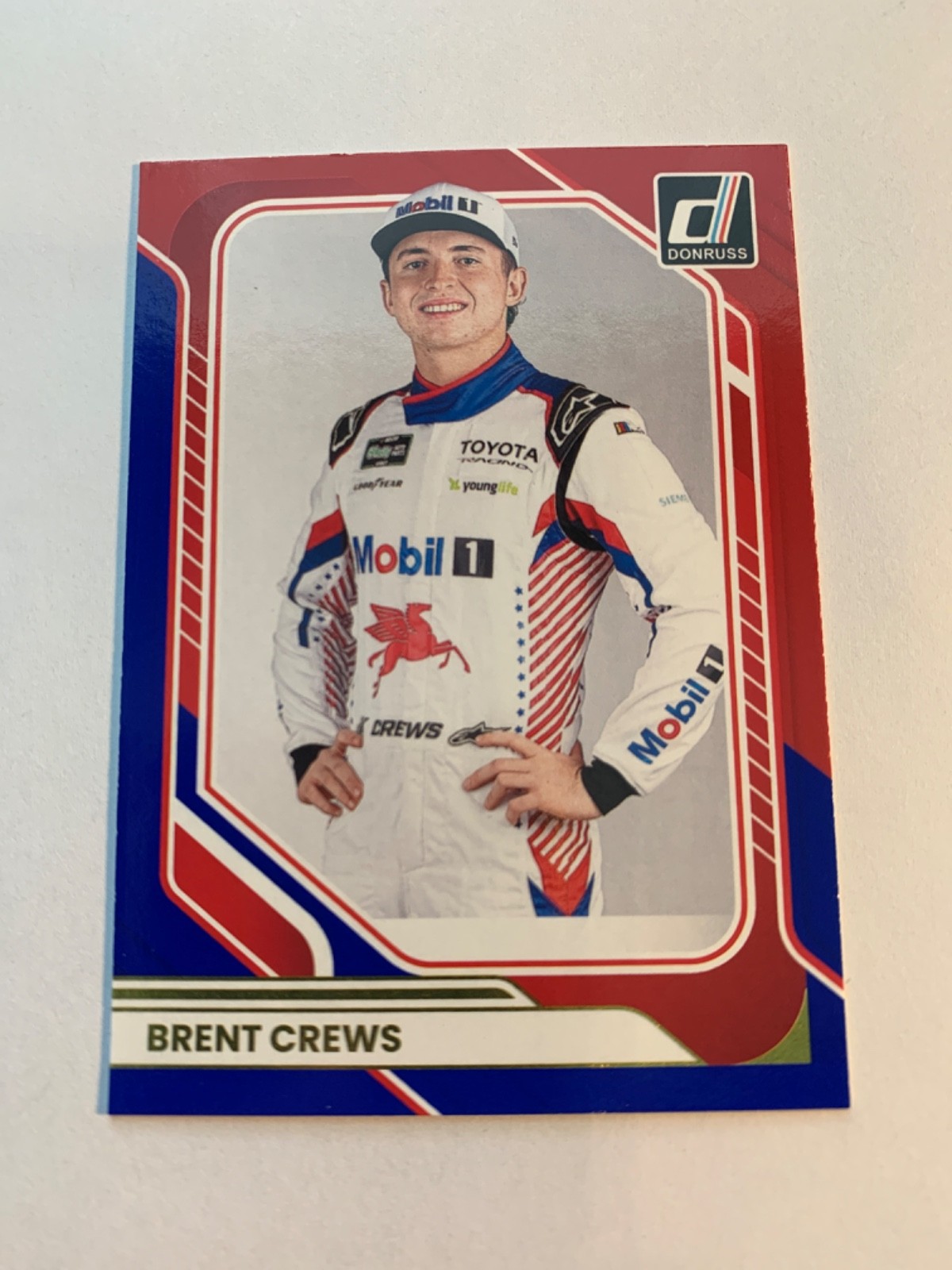 2026 Donruss Racing #1 Brent Crews Red & Blue Parallel