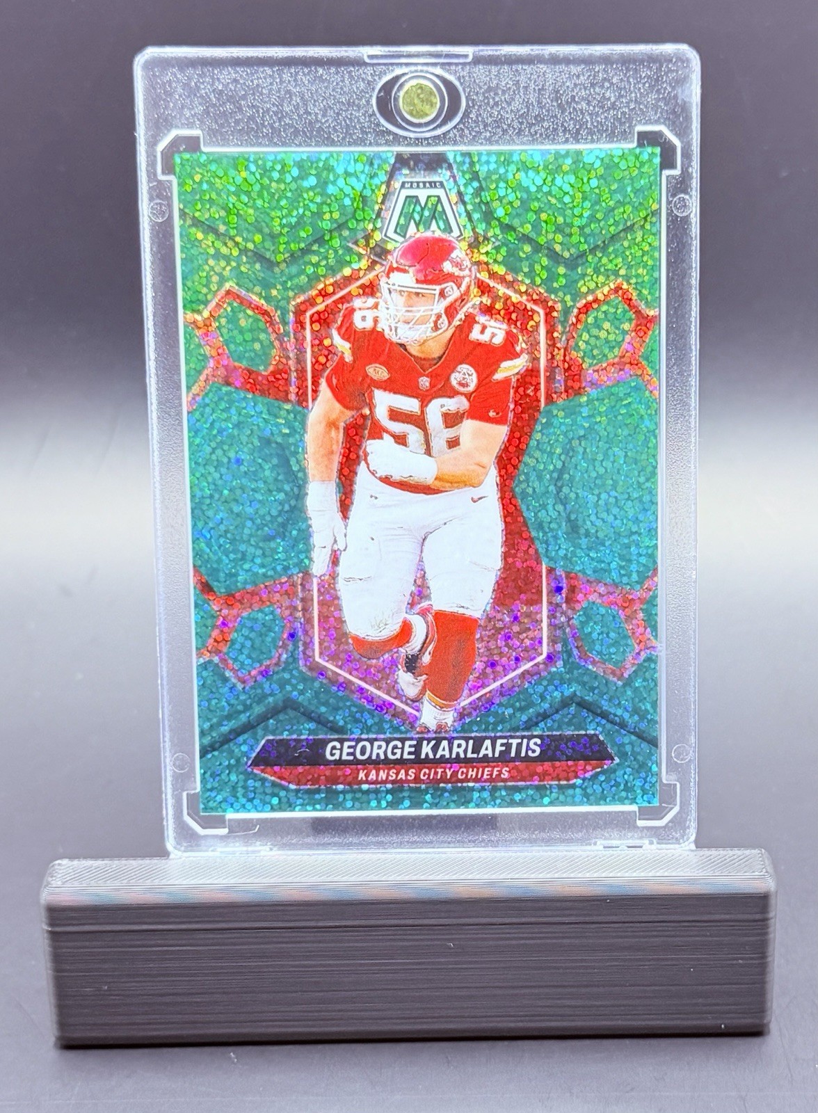 2024 Panini Mosaic GEORGE KARLAFTIS Green Sparkle /8 🔥SSP CASE HIT🔥