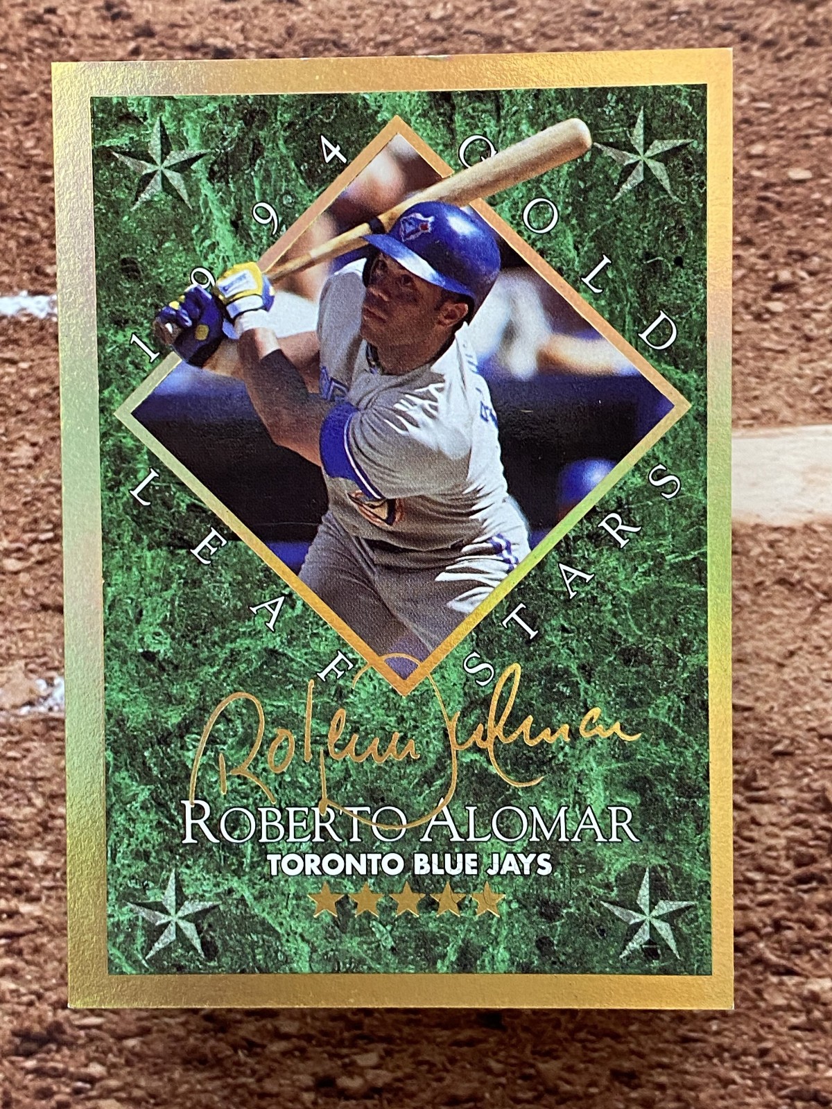 Roberto Alomar Jr 1994 Leaf Gold Leaf Stars /10000 #1 Toronto Blue Jays