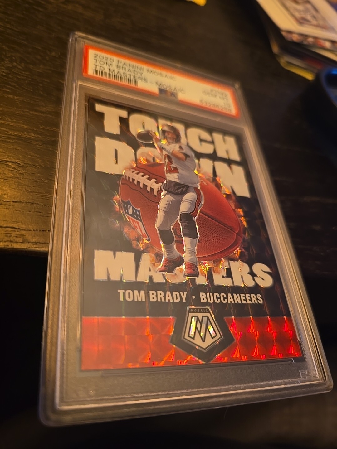 2020 Panini Mosaic Touchdown Masters Prizm #TM2 Tom Brady PSA 10 TB Bucs NE Pats