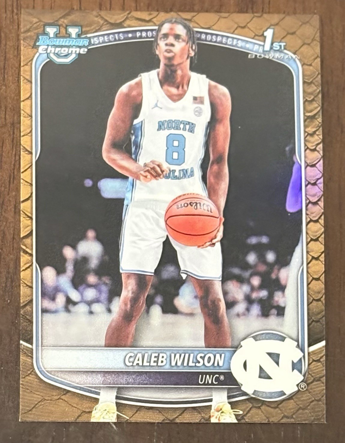 2025-26 Bowman Chrome #BCP-83 Caleb Wilson Prospects Reptilian Refractor