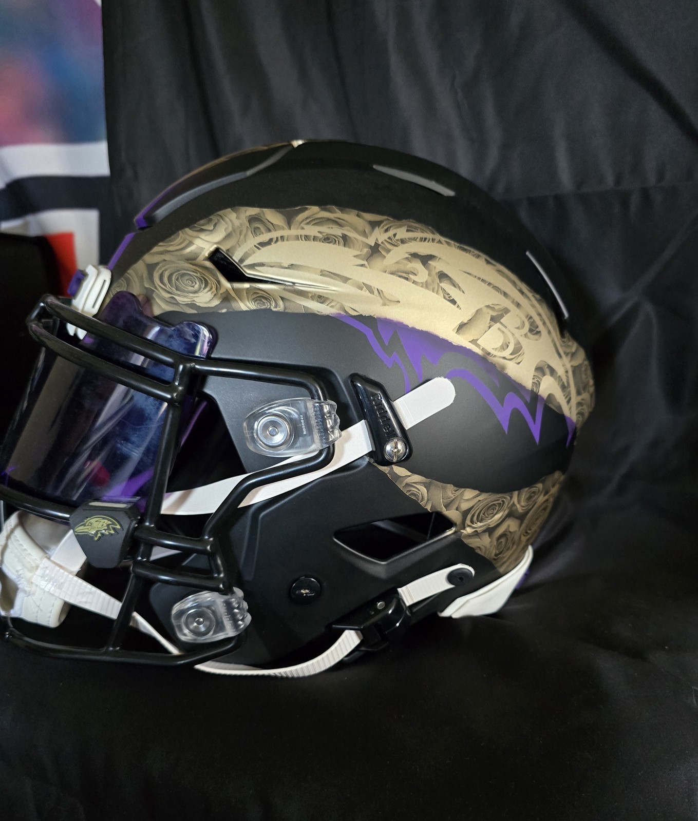 Zay Flowers Signed Ravens Eclipse SpeedFlex Helmet #22 Pick Beckett COA Auto
