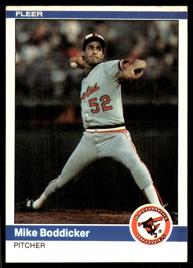 Mike Boddicker 1984 Fleer #1 Orioles MLB READ FREE SHIPPING AutographDen