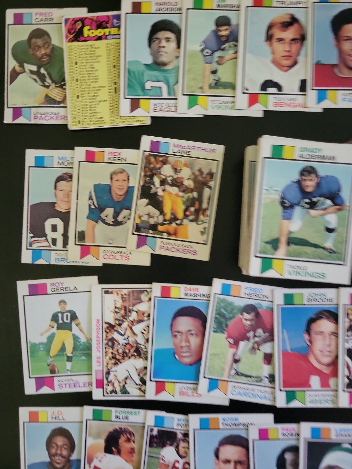 1973 Topps Football Lot – 218 Different – W/ Willie Williams and Pat Matson