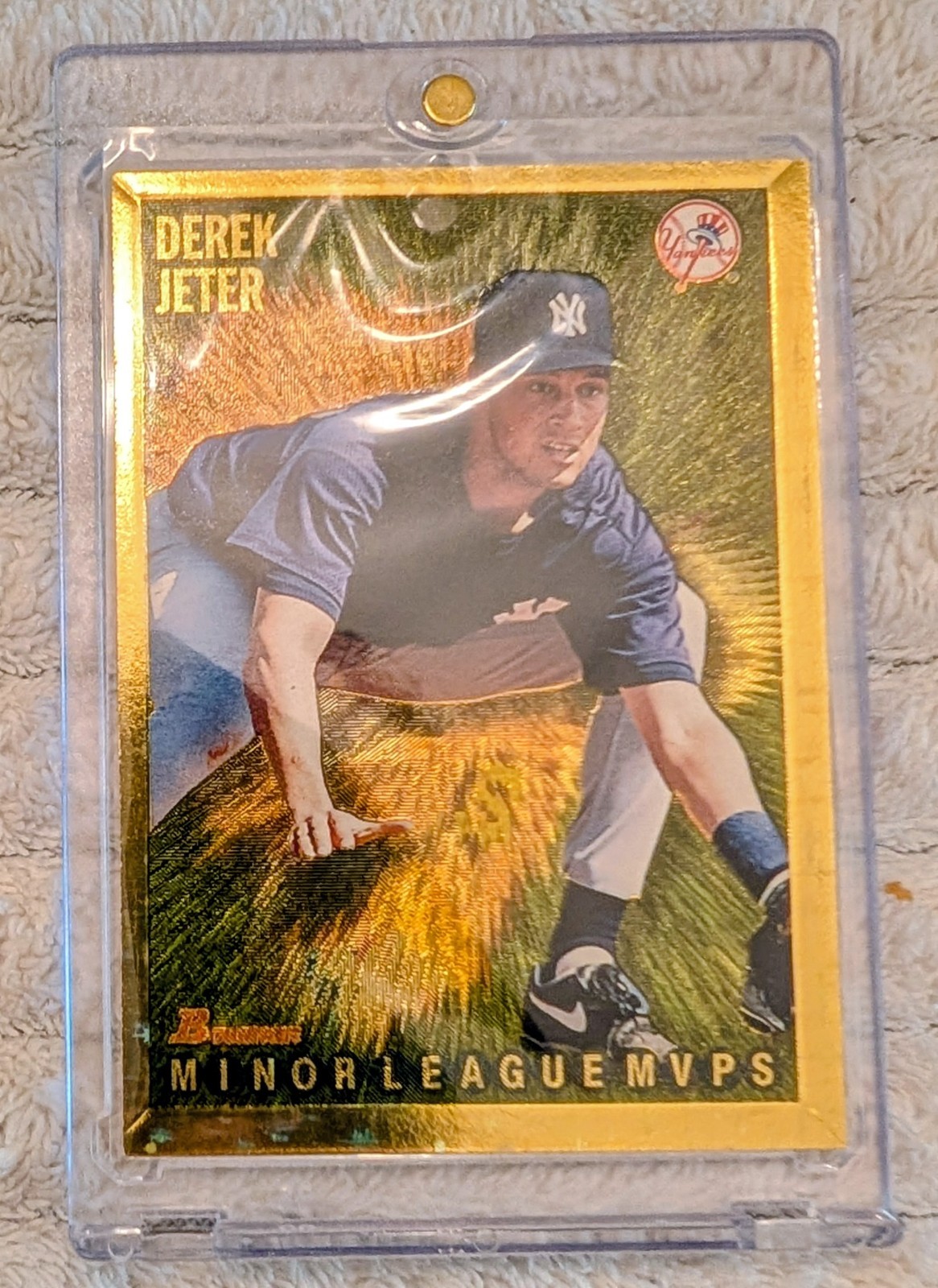 Derek Jeter NYY Gold Inserts (2 Card) – 1995 Bowman MVPs & 2006 Topps Co-Signers