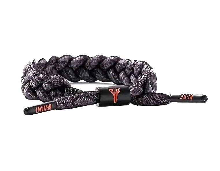 1PC Kobe Bryant Black Mamba Braided Bracelet Wristband Adjustable Dark Gray