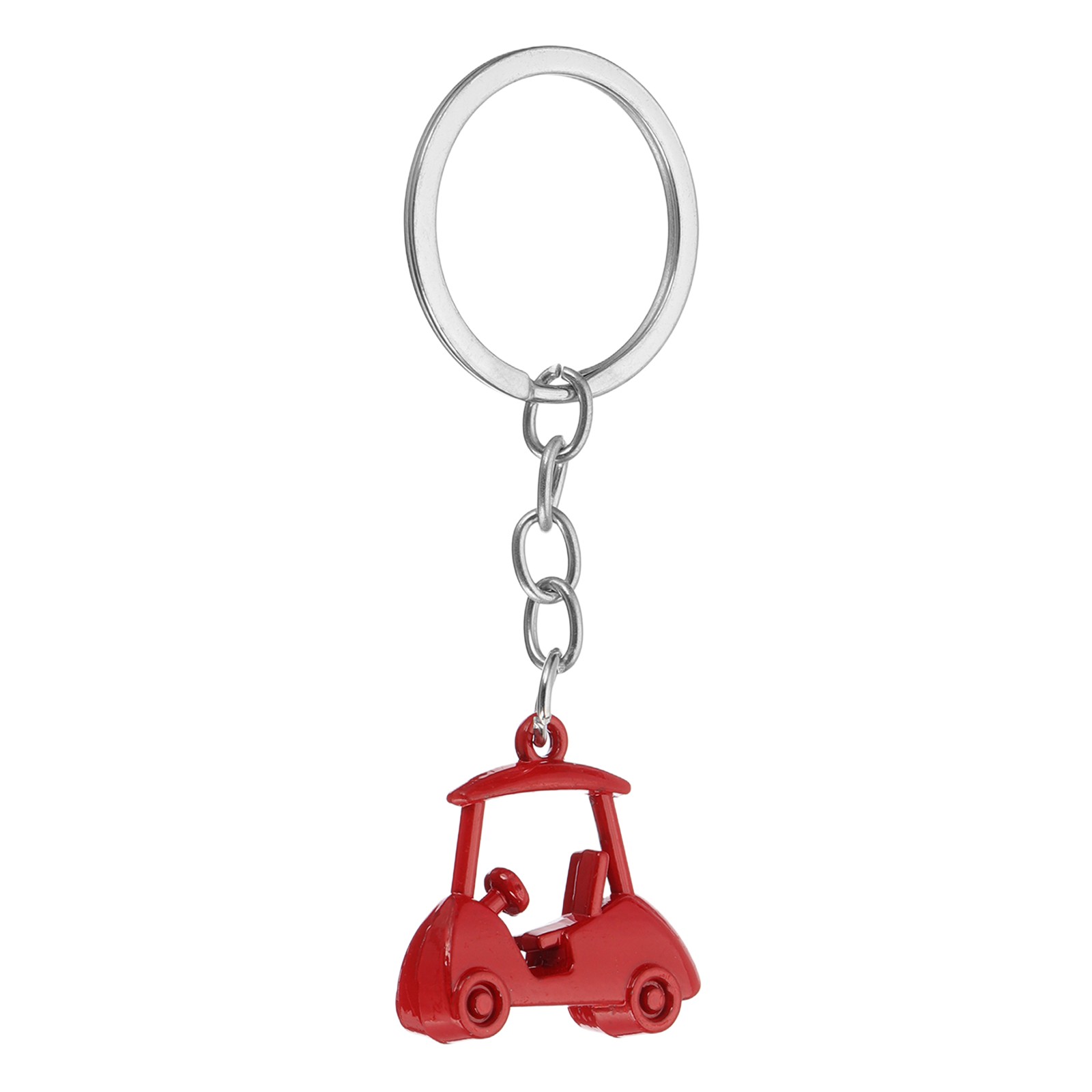 1Pcs Golf Cart Keychain Mini Cute Golf Key Chain Sport Pendant Deep Red