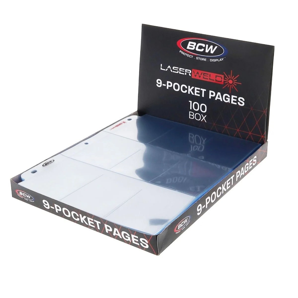 500 BCW 9 Pockets Card Album Pages LaserWeld 3 Holes Top Load Long Term Storage