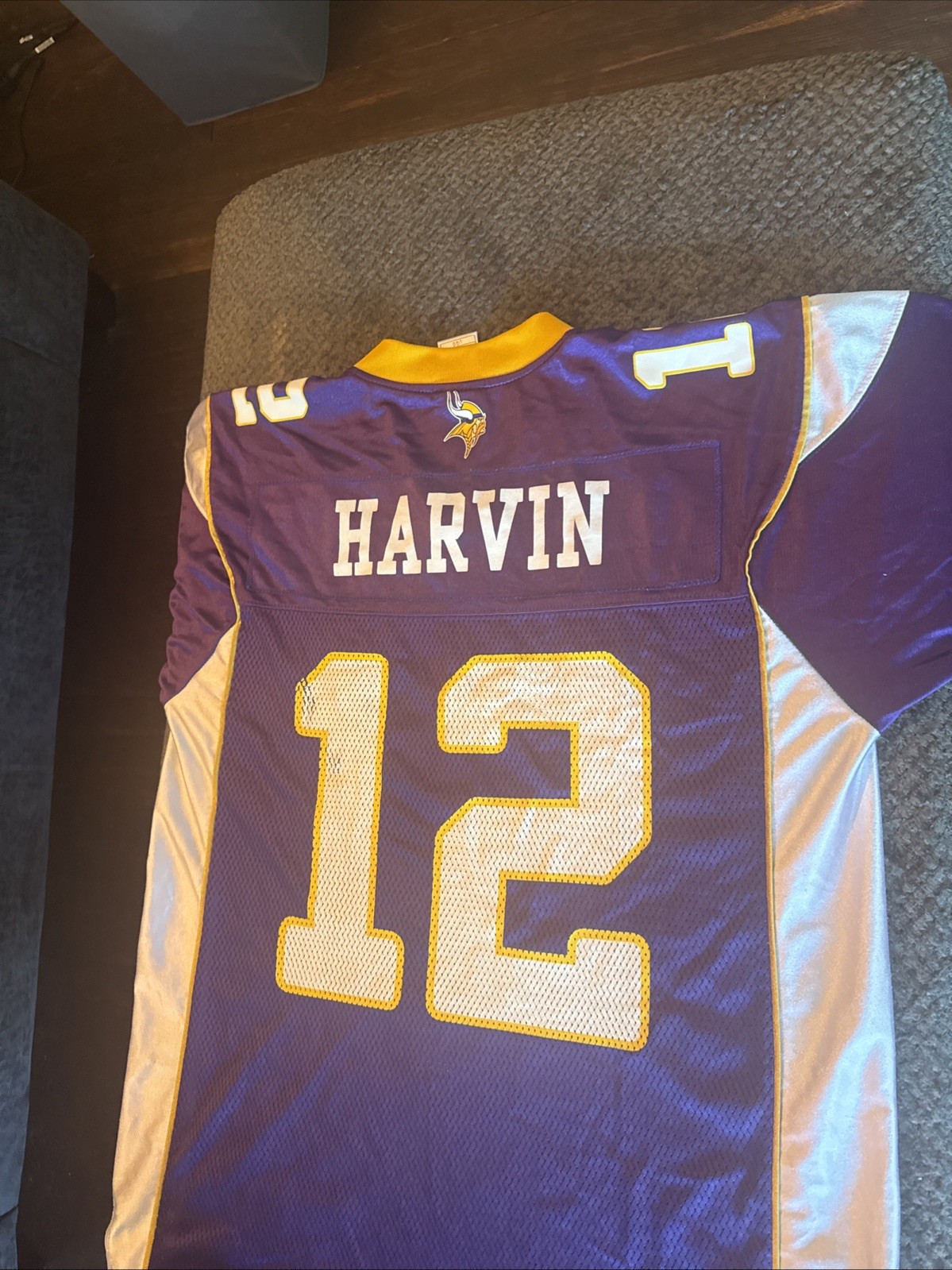Percy Harvin #12 Minnesota Vikings Reebok Football Purple Jersey Mens Large