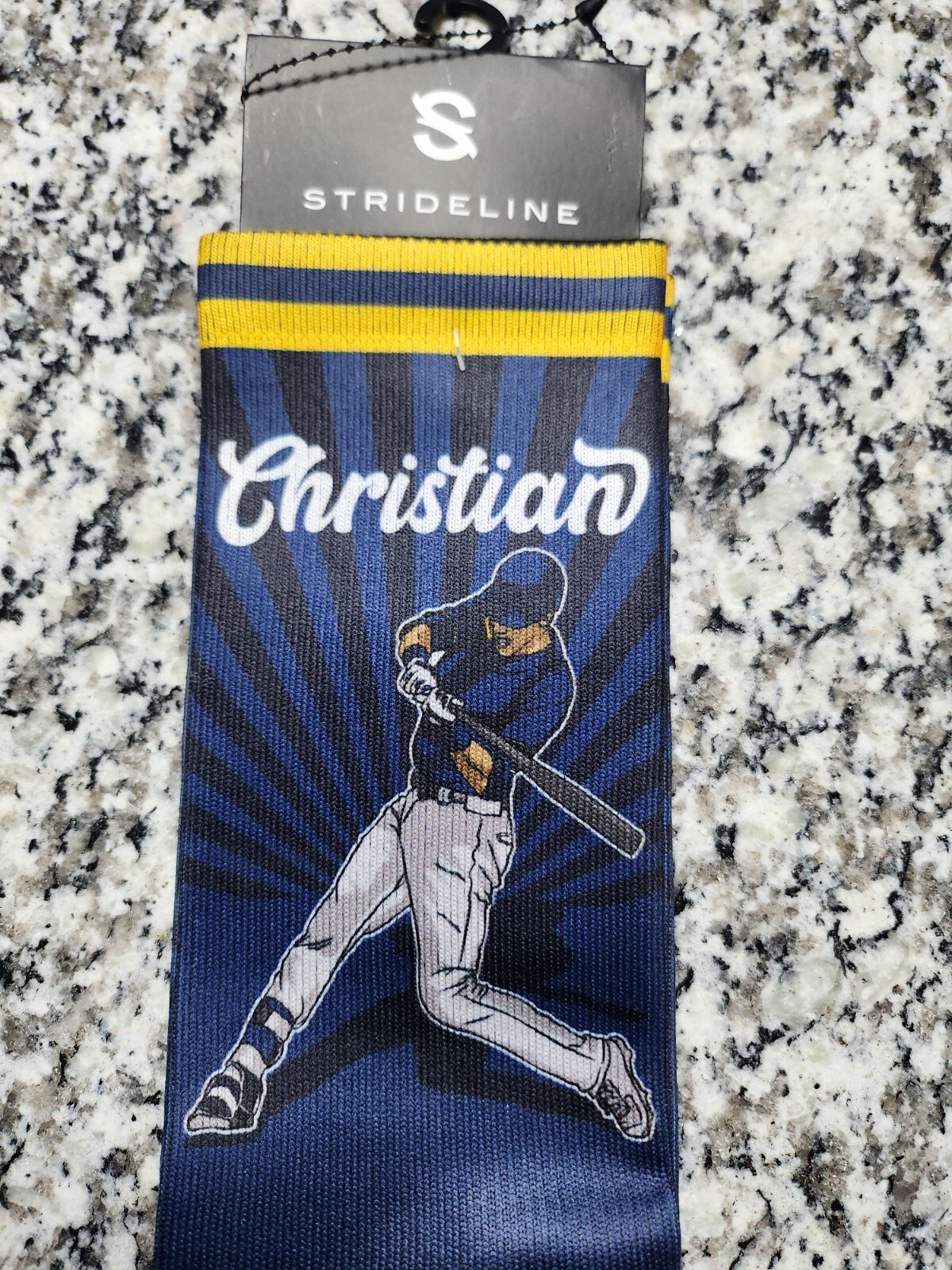 Strideline Christian Yelich Milwaukee Brewers 22 Authentic Premium Socks Crew