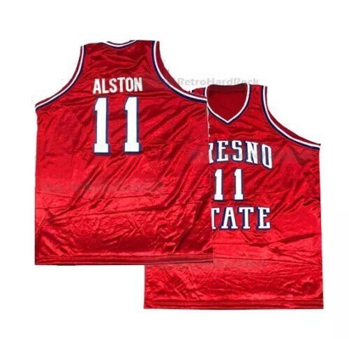 Retro Alston 11 High School Basketball Jersey Red Stitched Hip Hop Skip 2 My Lou