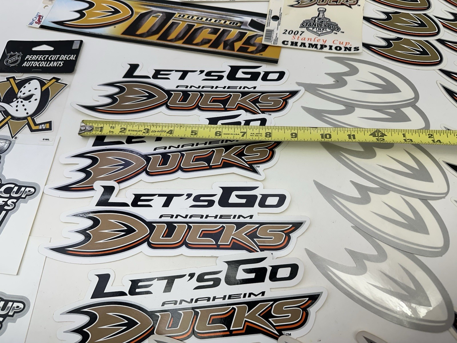 42pc Lot Anaheim Ducks – NHL Hockey Decals/ Stickers Large Lot 2007 Stanley Cup