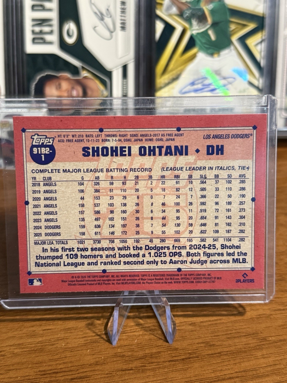 Topps 75 Years of Baseball Shohei Ohtani Dodgers 2026 #91B2-1