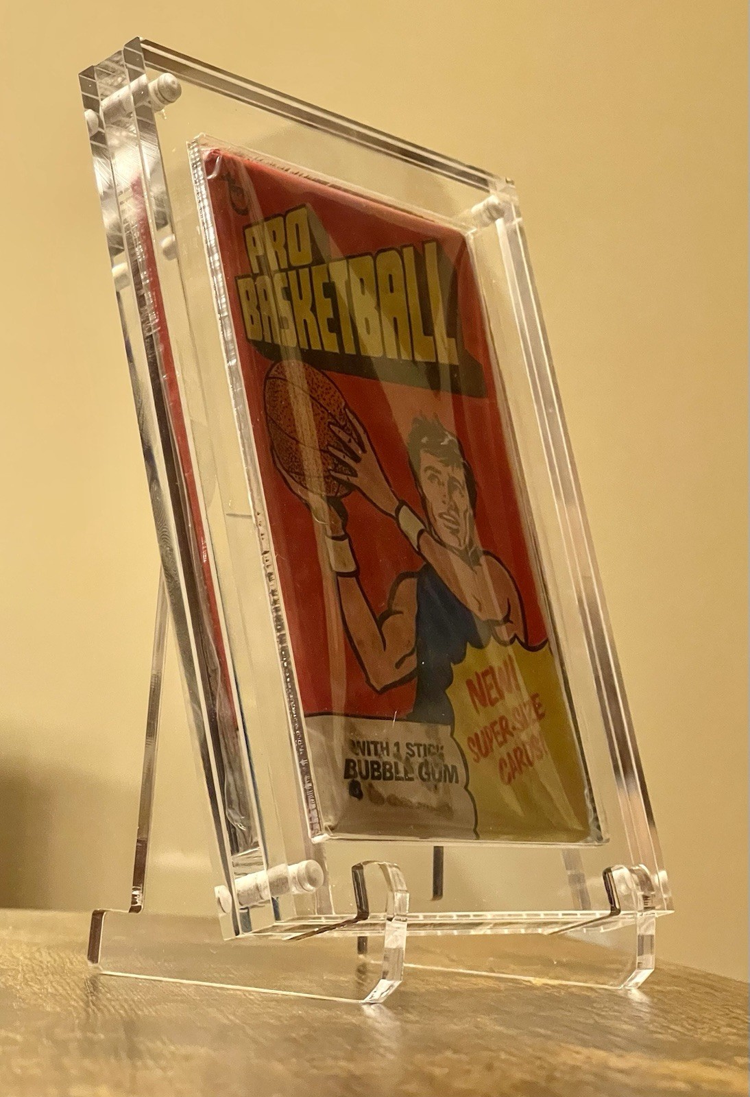 (5) Clear Acrylic Holder Display Tall Boy Pack, Wax Pack, 35pt Holder, PSA slab