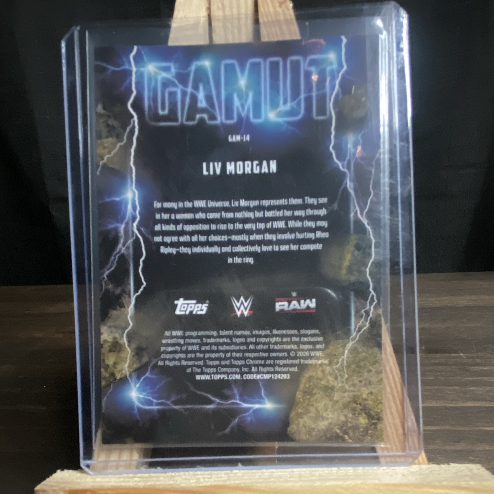Topps 2026 Topps Chrome WWE Liv Morgan Gamut Insert #GAM-14 RAW