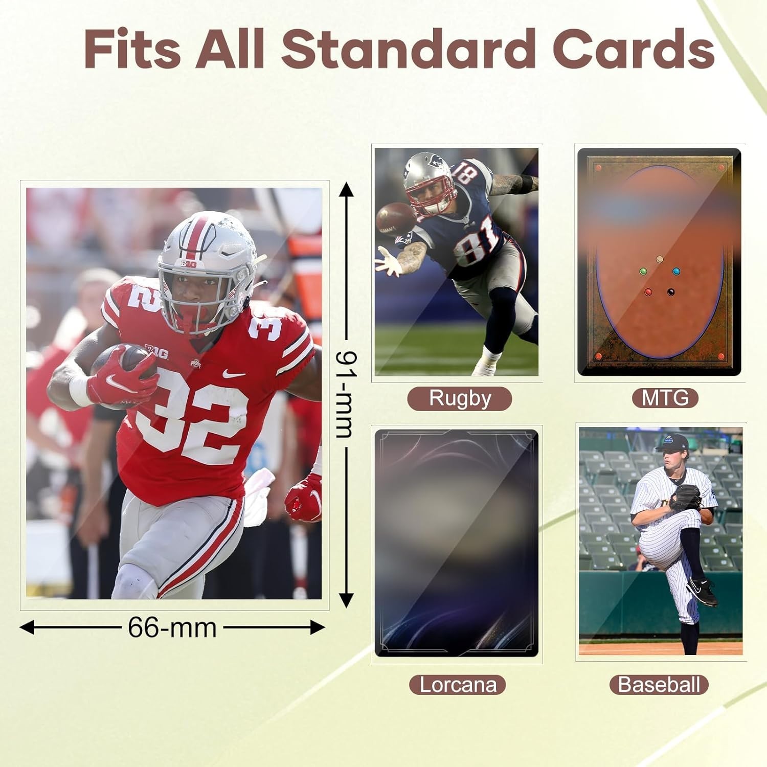 600 Count Card Sleeves, Clear Soft Trading Card Sleeves, Polypropylene PP, Fi…