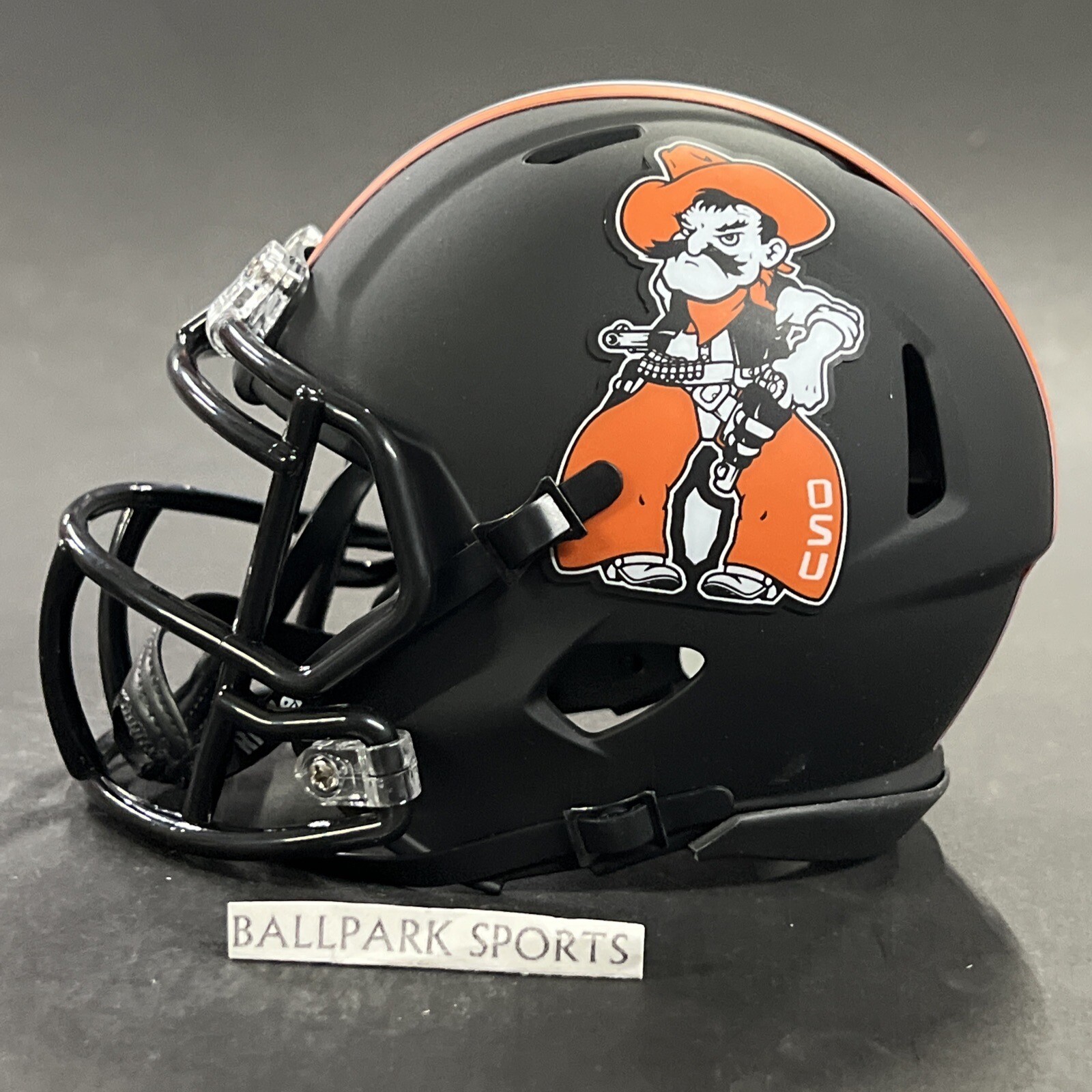 Oklahoma State Cowboys Pistol Pete Riddell NCAA Speed Mini Football Helmet Matte