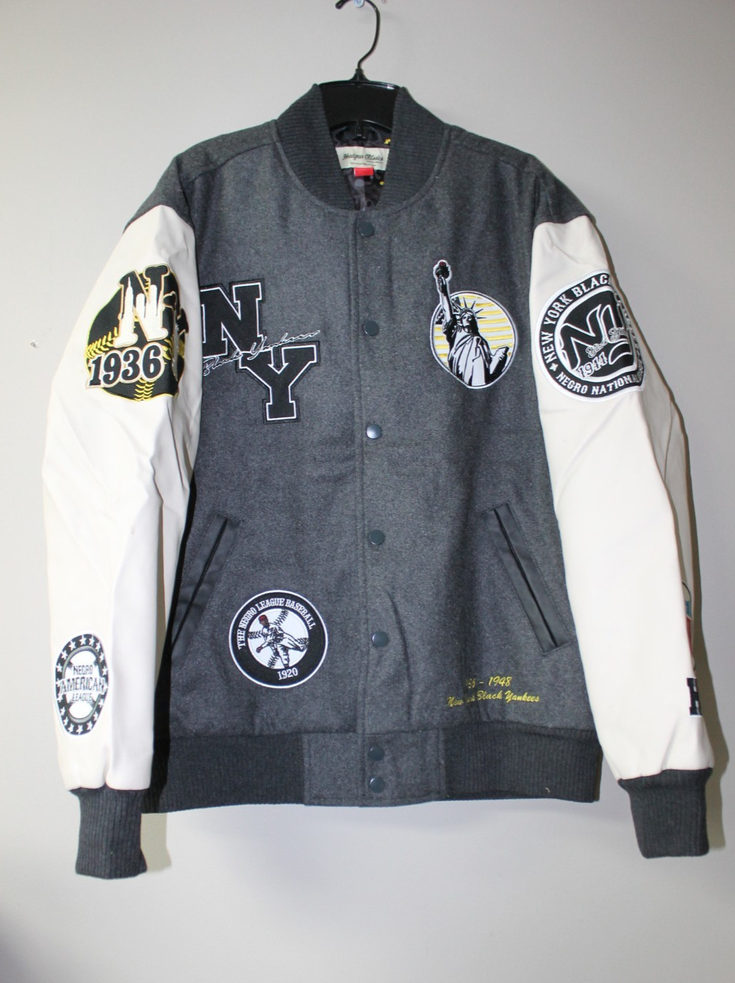 New Negro League Baseball New York Black Yankees real wool jacket men’s M