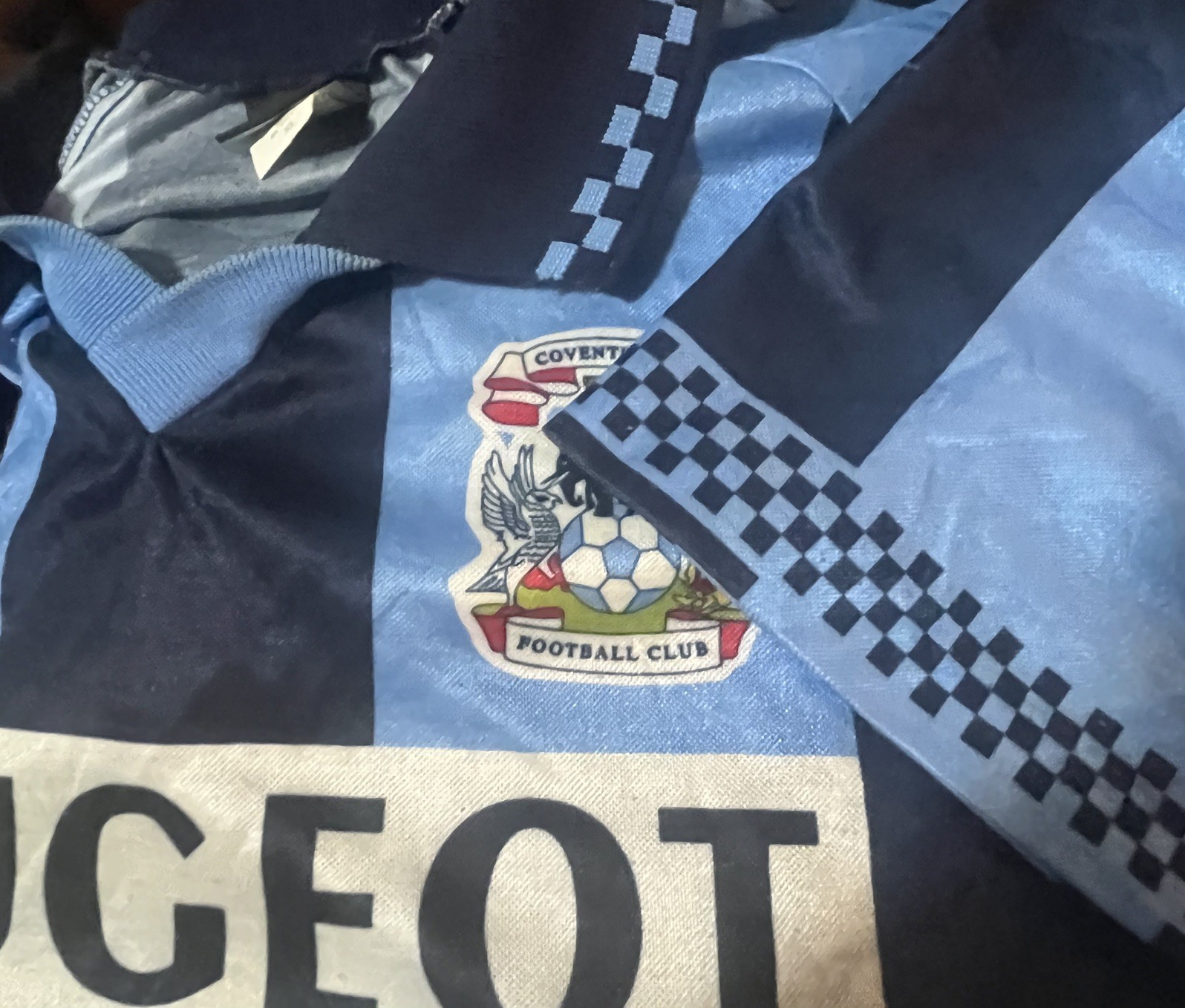 AUTHENTIC COVENTRY CITY FC LE COQ SPORTIF 1996-1997 HOME SOCCER JERSEY XL.