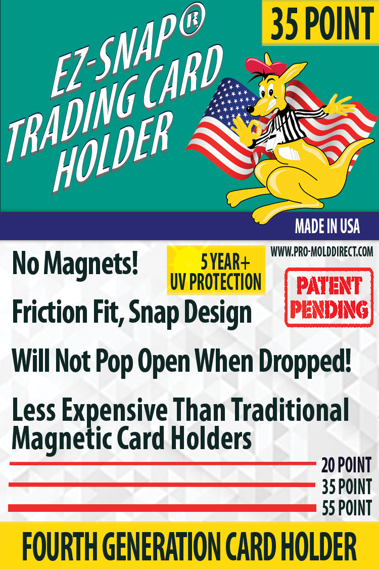 Full Box 25x PRO MOLD 4th Generation 35 pt E-Z Snap Trading Card Holders CH35