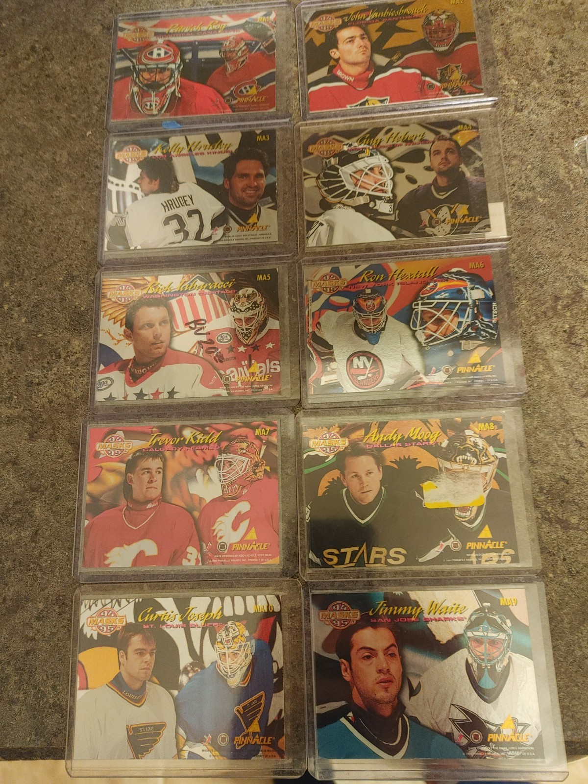 1994-95 Pinnacle Masks Set 1-10 Patrick Roy Vanbiesbrouck RARE