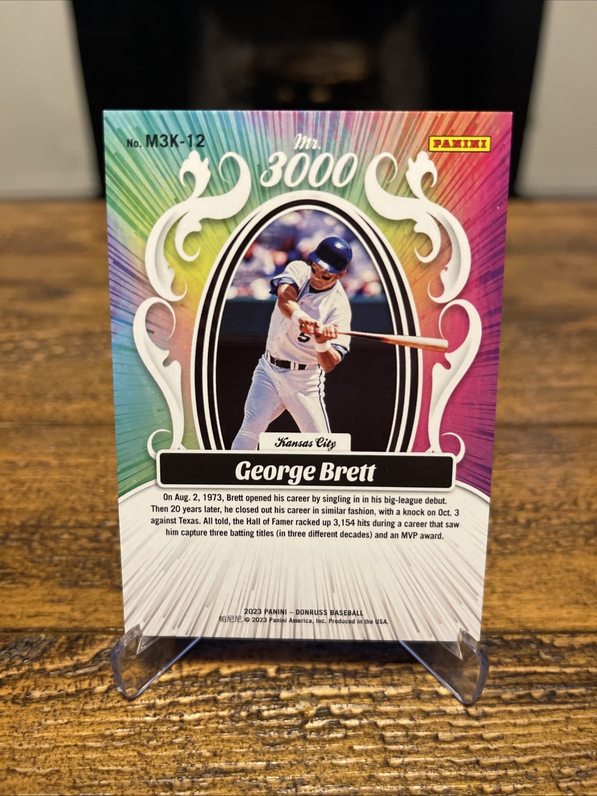 2023 Donruss George Brett Mr 3000 Bronze /999 Holofoil SP HOF KC ROYALS #M3K-12