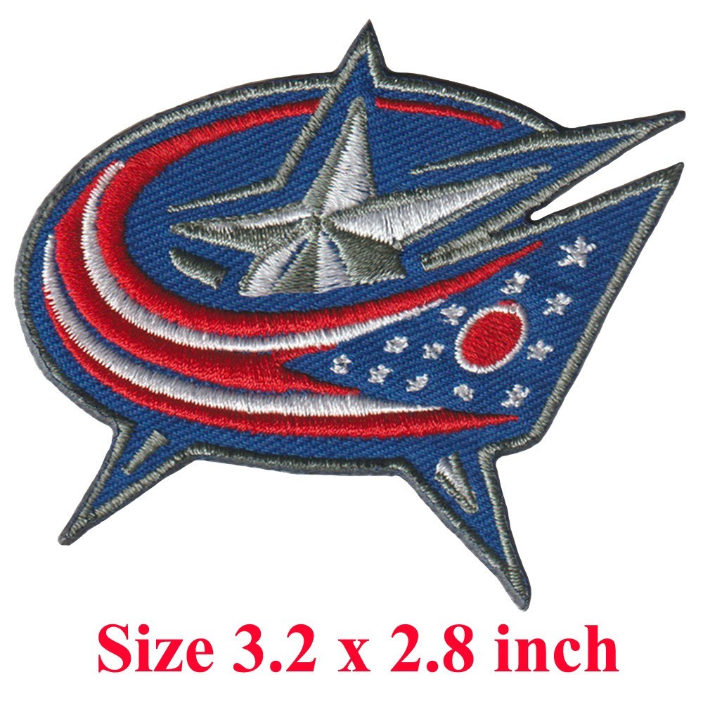 10 pcs Columbus Blue Jackets Ice Logo Size 3.3 in x 2.8 in Sew Iron On Patches