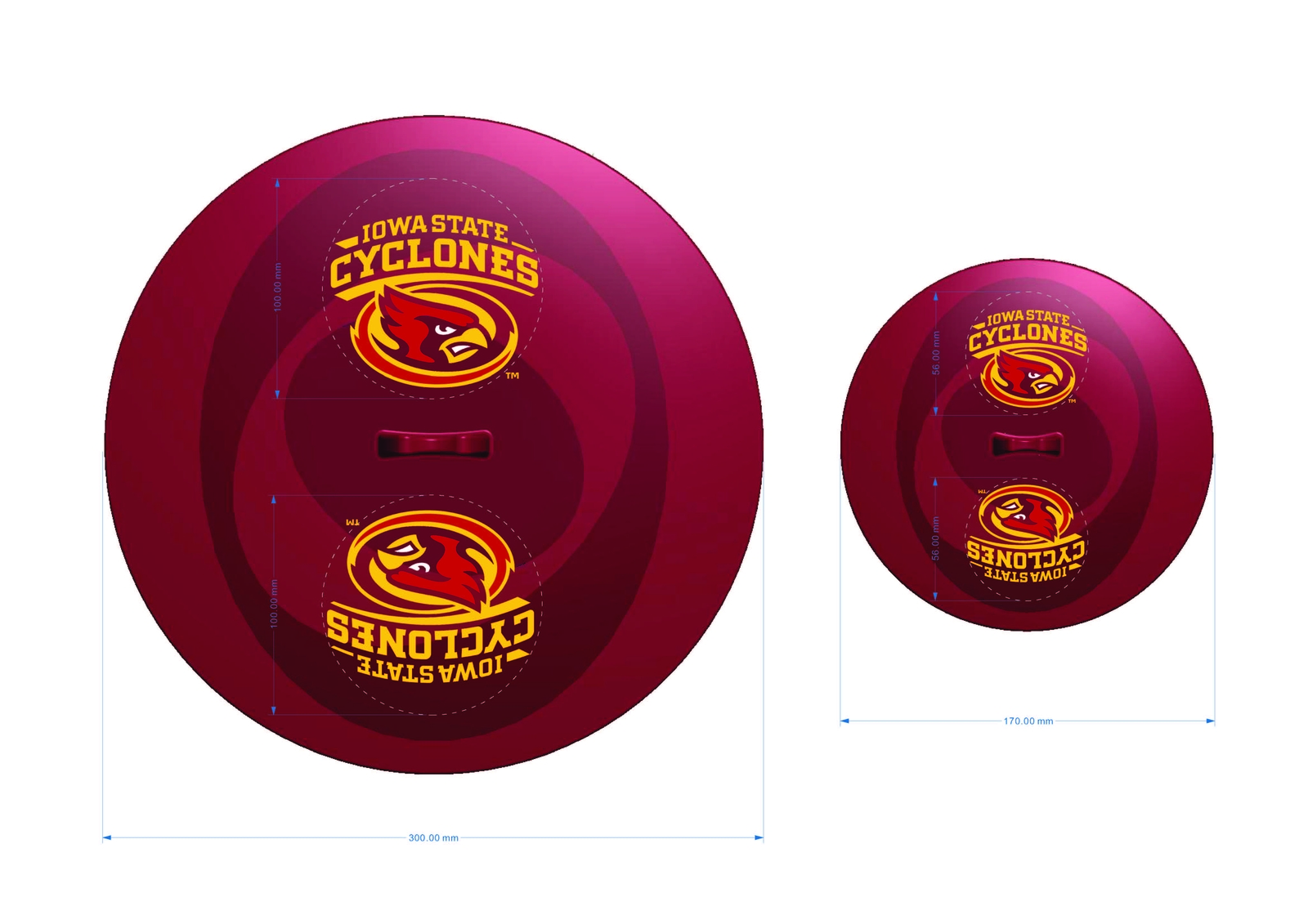 MasterPieces – Iowa State Cyclones – NCAA Silicone Lid Set – 2 Sizes