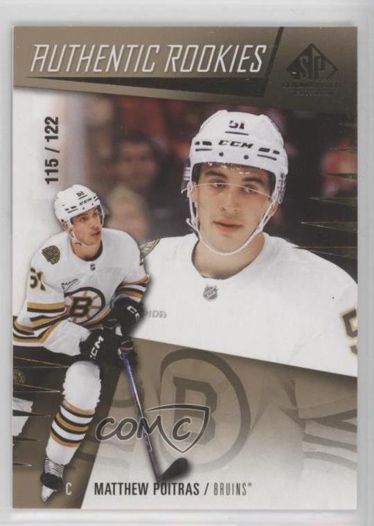 2023 SP Game Used Authentic Rookies Gold 115/122 Matthew Poitras Rookie RC 14sr