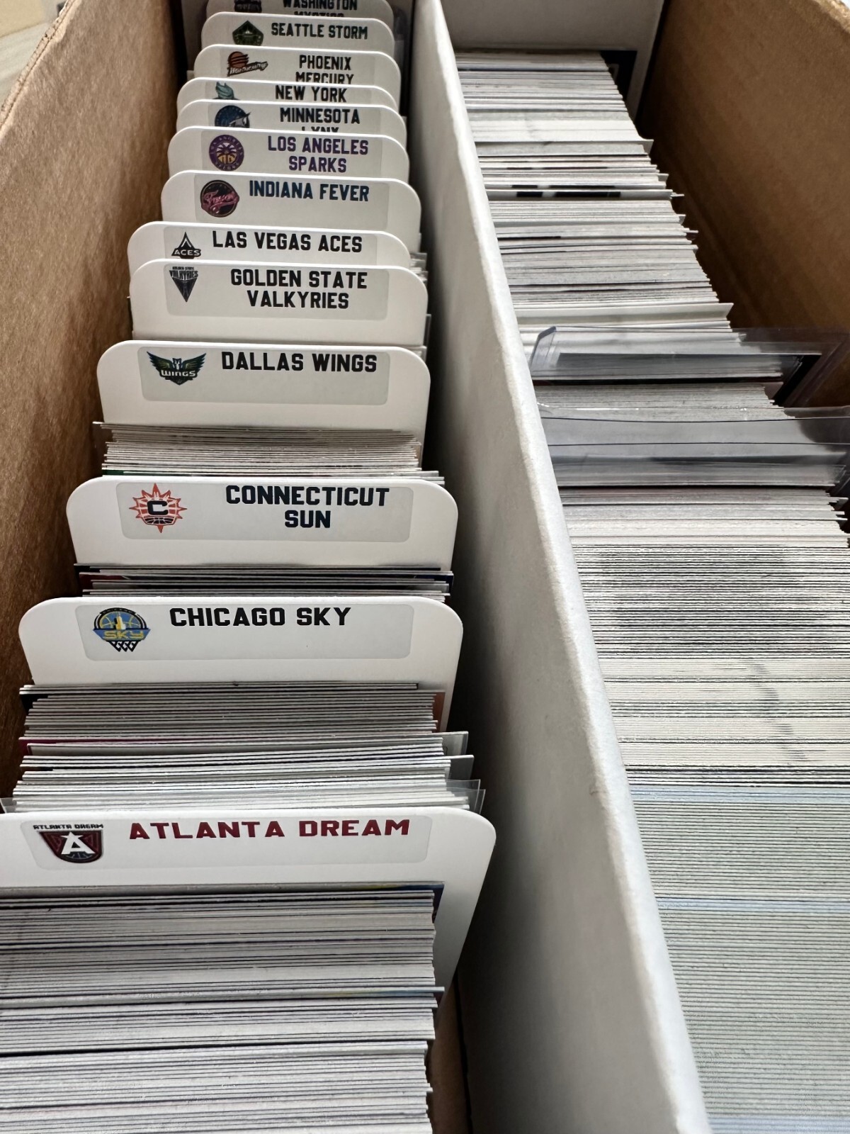 (13) TALL Sports Card Dividers with 13 FREE WNBA Teams Logos Labels