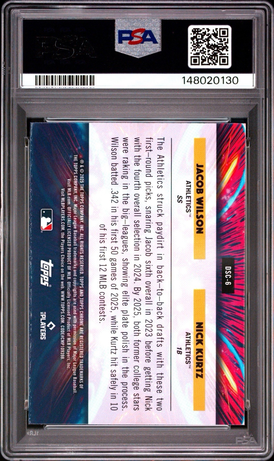 2025 Topps Cosmic Chrome – Star Clusters Nick Kurtz, Jacob Wilson #DSC-6 (RC)