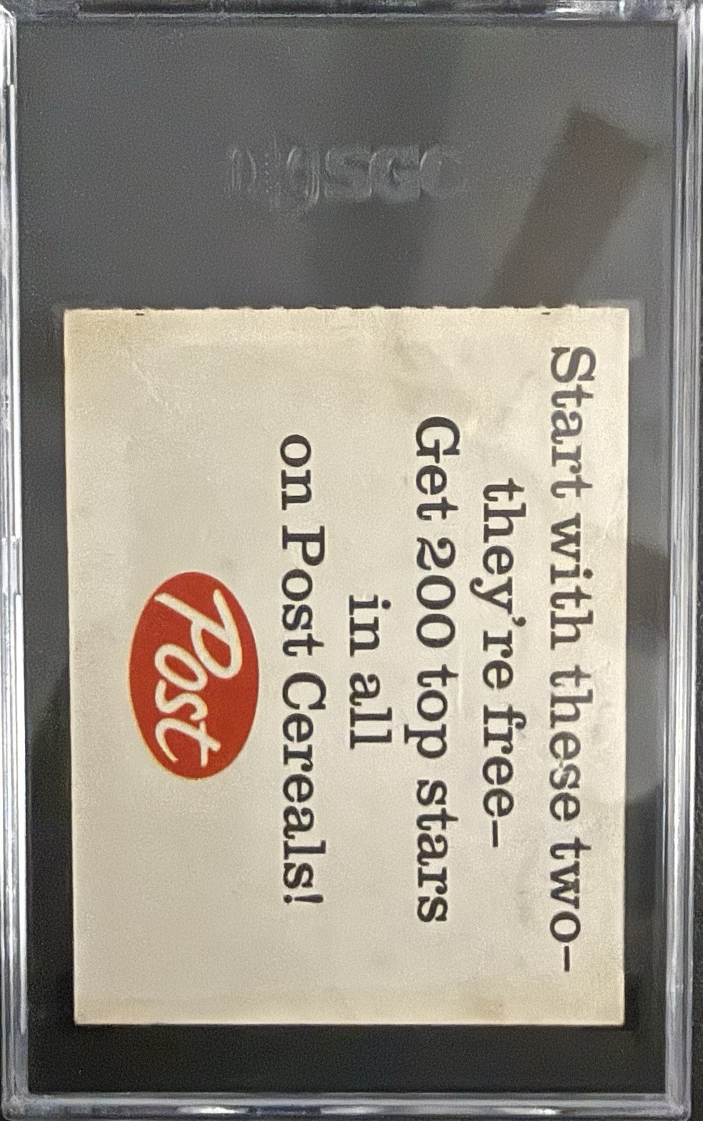 1962 Post – Roger Maris #6 Post Logo on Back SGC 2.5 GD+