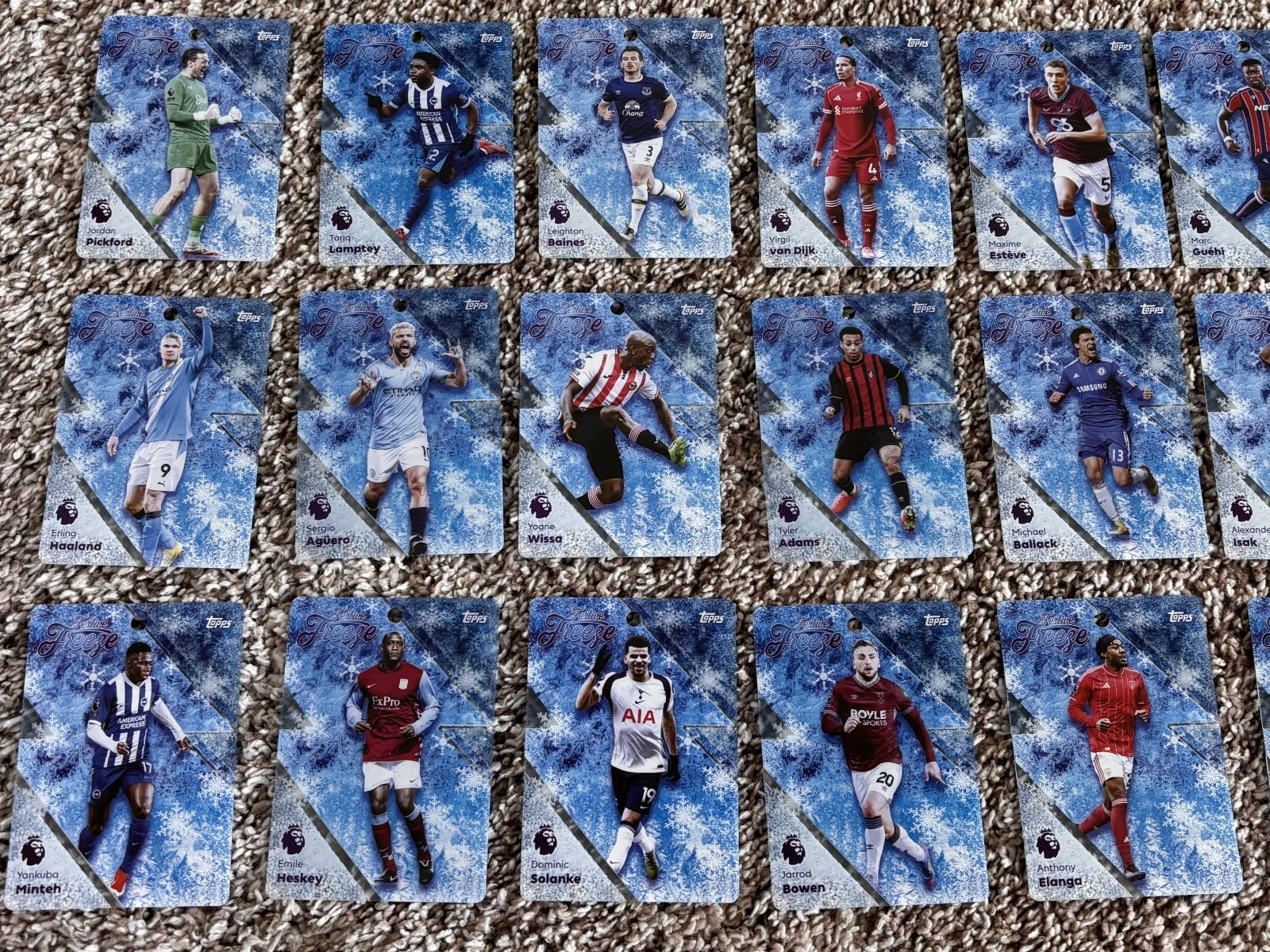 2025-26 Topps Premiere League Festive Freeze 24 Card Set Advent Calendar Holiday