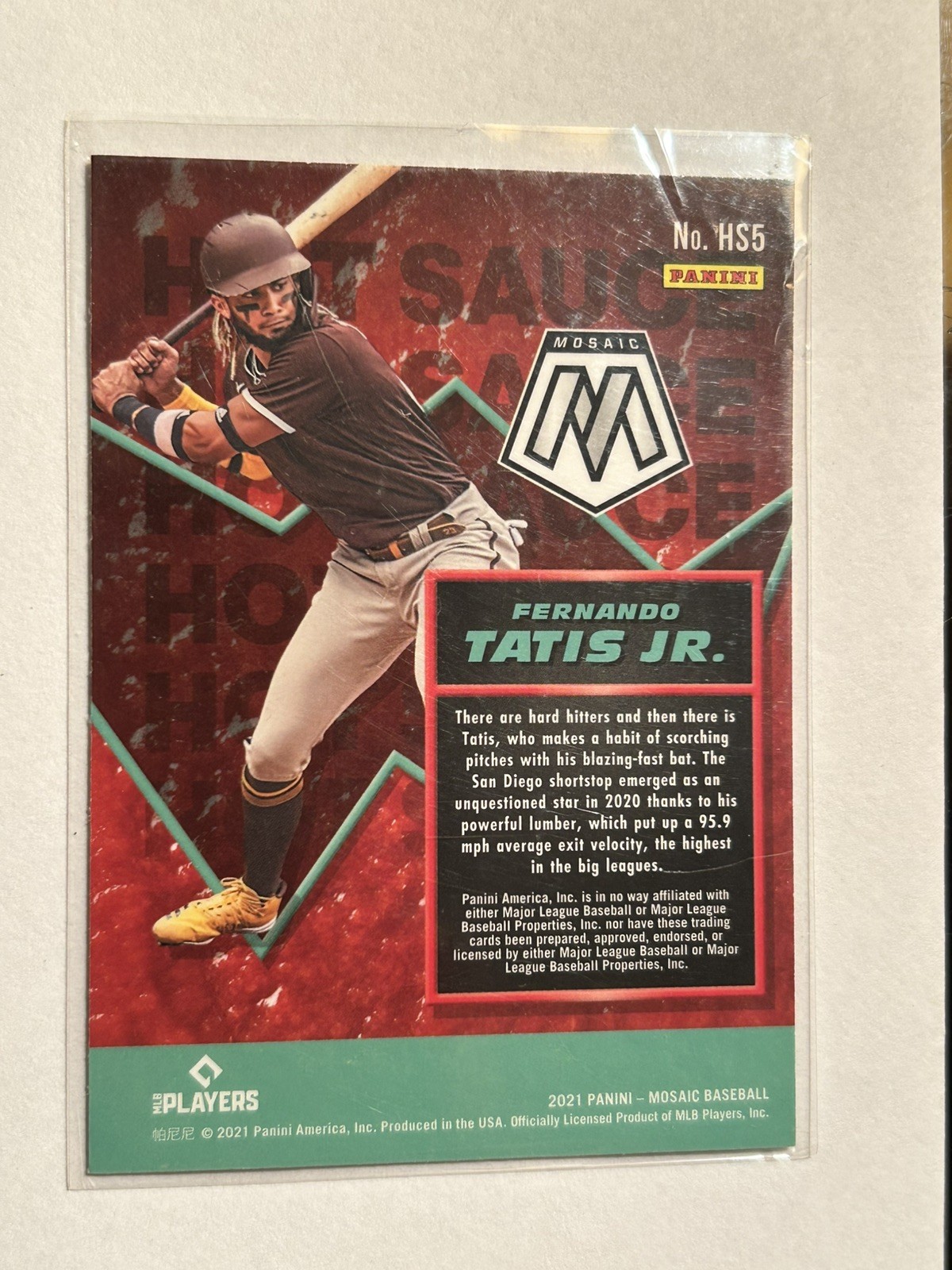 2021 Panini Mosaic #HS5 Fernando Tatis Jr. Hot Sauce San Diego Padres