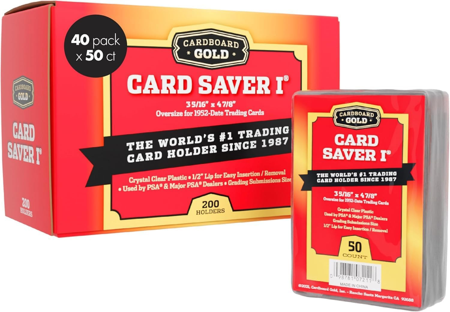 Card Saver 1-400 Count – Semi Rigid Card Holder, Trading Card Protectors – Psa-A