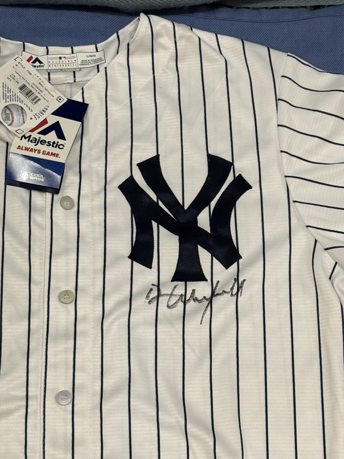 Lot Of 5 New Your Yankees Jersey Cool Base Mens Size LG Youth 14/16 10/12 8/9