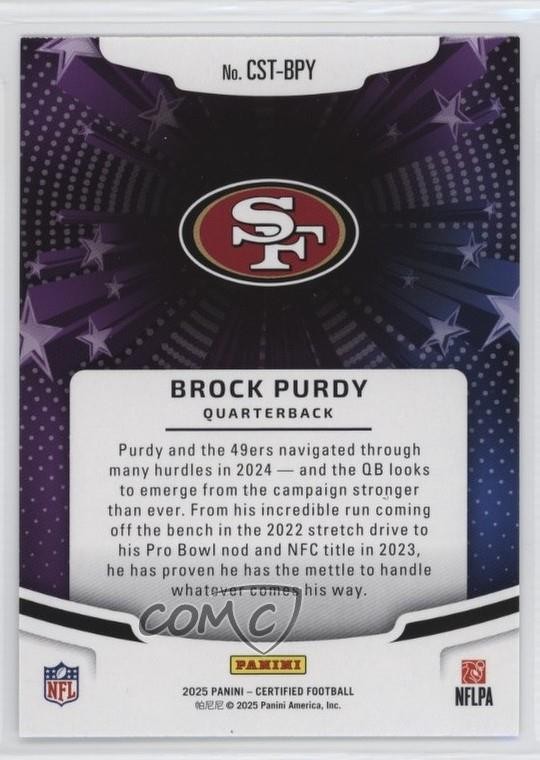 2025 Certified Stars Brock Purdy #CST-BPY 1nu4