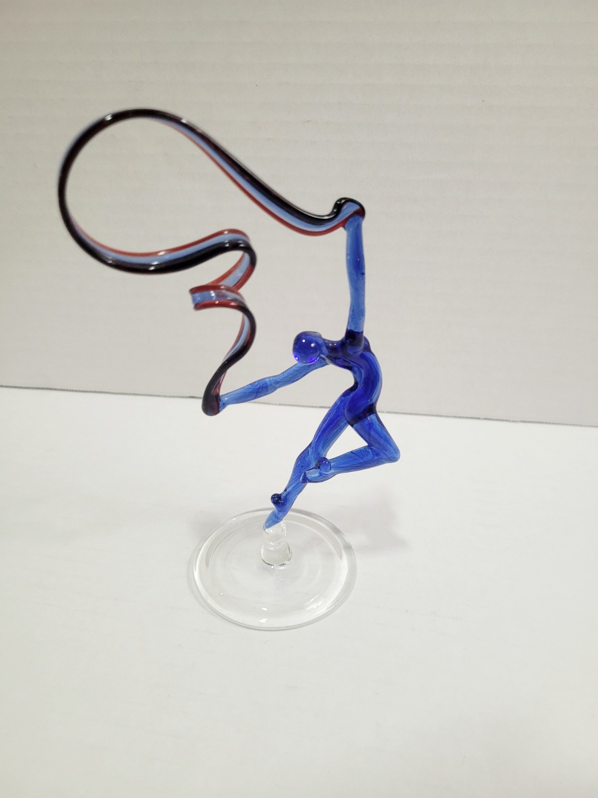 Vintage BIMINI GLASS LAMPL 30s BERLIN OLYMPICS Art Glass Woman Figurine Art Deco