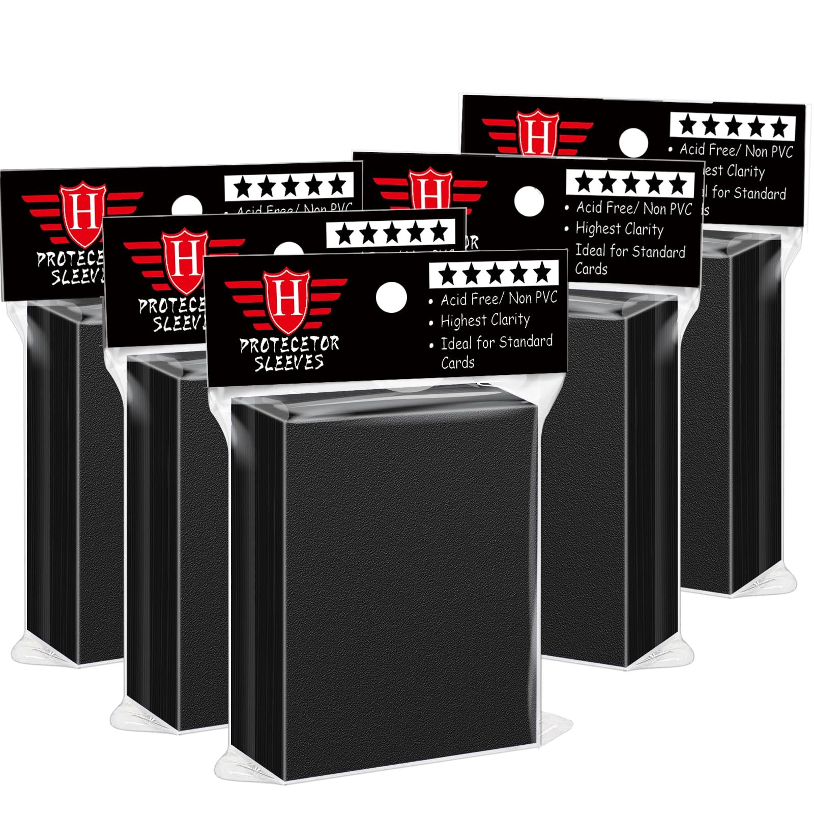 500 Pcs Black Card Sleeves Toploaders for Trading Card, Soft Penny Card Sleev…